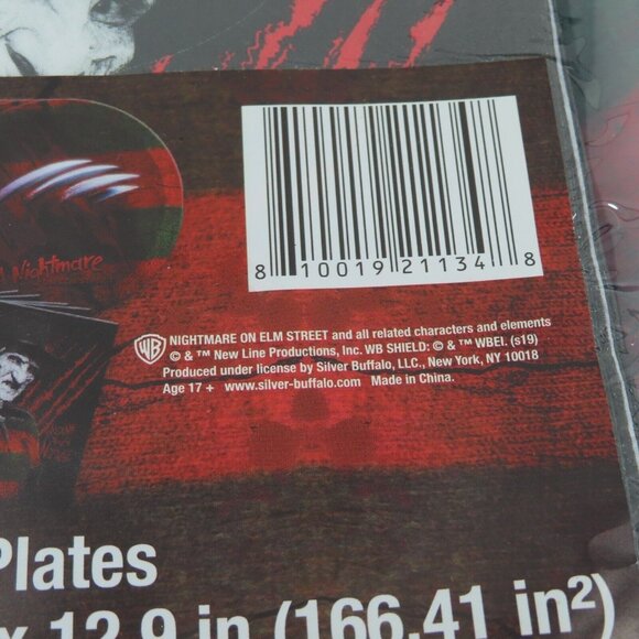 A Nightmare on Elm Street Freddy Krueger Party Pack Paper Plates Napkins Horror - Picture 5 of 8